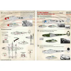 Us Stock Print Scale 48-158 - 1/48 - P-38j Lighting Aces Over Europe 1944-45 Part 2