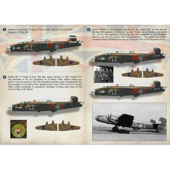 Print scale 72-398 - 1/72 - NEW Handley Page Halifax Part 1
