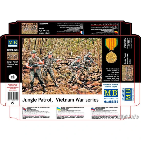 Jungle Patrol, Vietnam War series 1/35 Master Box 3595