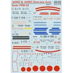 Print scale 72-427 - 1/72 A6M Zero-Sen Aces Part 2 decal for aircraft