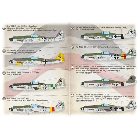 Print scale 72-430 - 1/72 FW-190 D-9 Part 2 decal for aircraft
