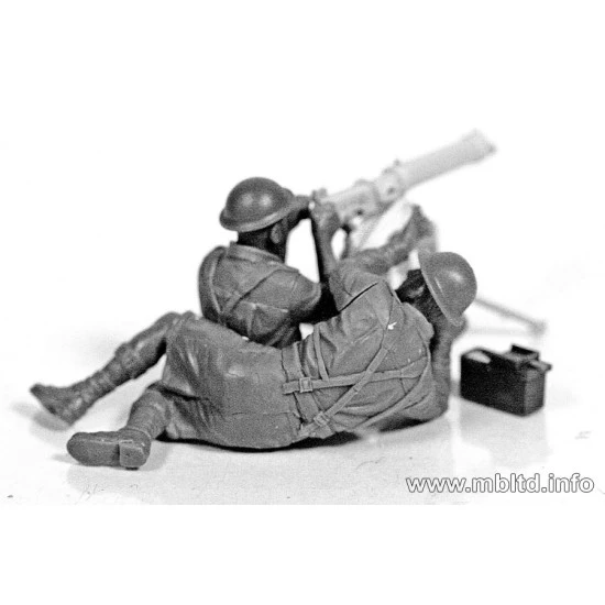 Vickers Machine Gun team, North Africa Desert Battle Series, WW II era 5 figures 1/35 Master Box 3597