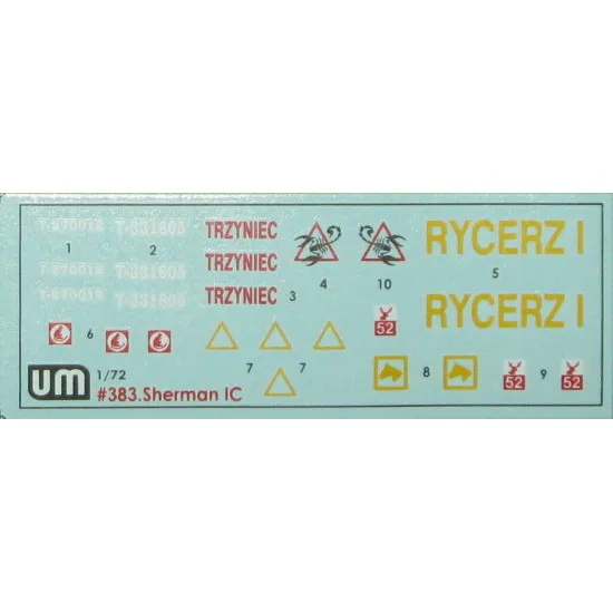 Unimodel 383 - 1/72 Sherman IC tank WW II Scale Plastic Model kit