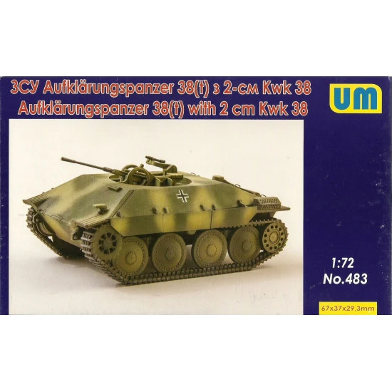Unimodel 483 - 1/72 Reconnaissance tank 38 (t) with 2 cm KwK 38
