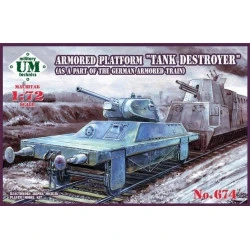 UMT 674 - 1/72 Tank Destroyer armored railway platform model kit