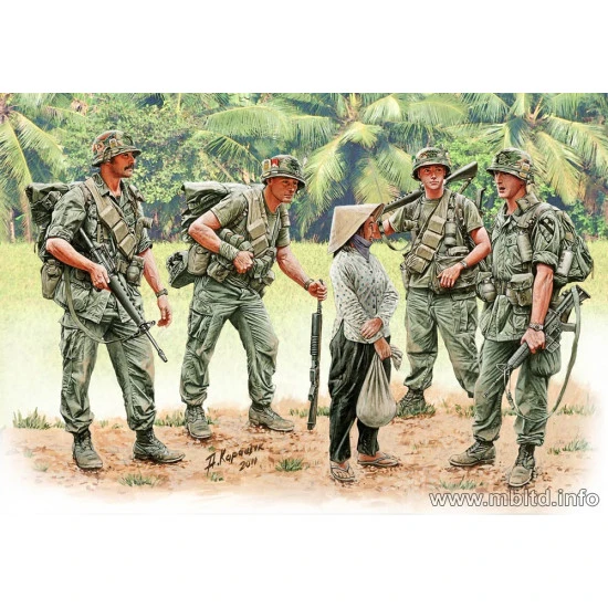 Patroling. Vietnam War series 5 figures 1/35 Master Box 3599