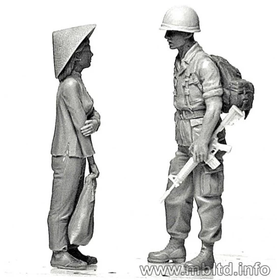 Patroling. Vietnam War series 5 figures 1/35 Master Box 3599
