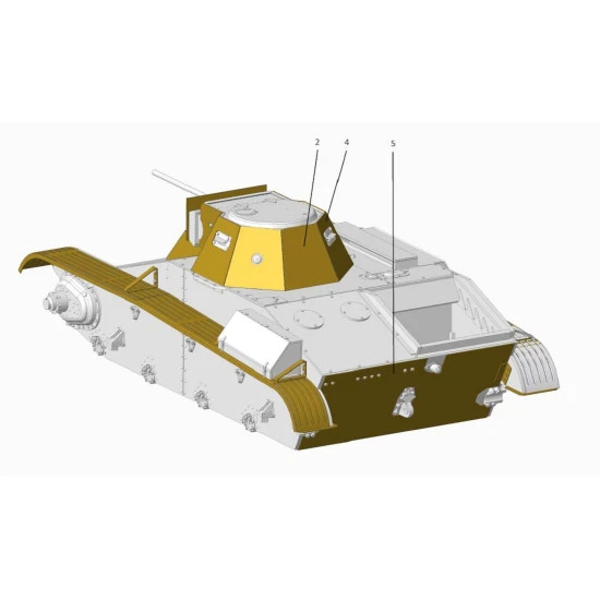 ACE PE7268 - 1/72 Photo-etched tank T-60 additional armor (ACE)