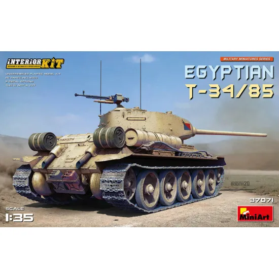 Miniart 37071 - 1/35 Egyptian tank T-34/85 with interior scale model kit