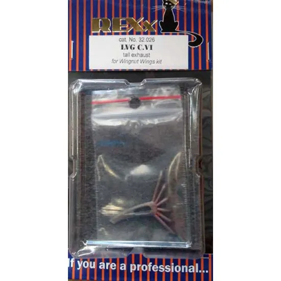 REXx 32026 - 1/32 LVG C.VI tall exhaust for Wingnut Wings metal model