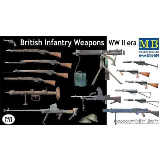British shooting weapons in the period of WW II 1/35 Master Box 35109 British shooting weapons in the period of WW II 1/35 Master Box 35109