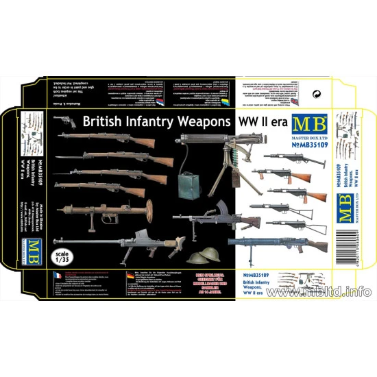British shooting weapons in the period of WW II 1/35 Master Box 35109 British shooting weapons in the period of WW II 1/35 Master Box 35109