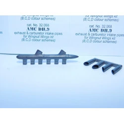 REXx 32068 - 1/32 AMC DH.9 (B,C,D colour scheme) exhaust carburetter intake pipes