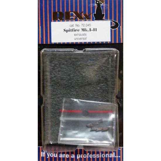 REXx 72045 - 1/72 Exhausts for Spitfire Mk. I-II scale metal model kit