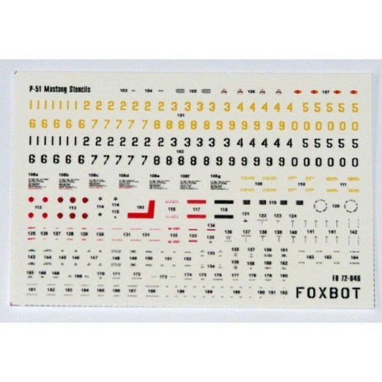 Foxbot 72-053 - 1/72 North American P-51 Mustang Decal Nose Art Part 3