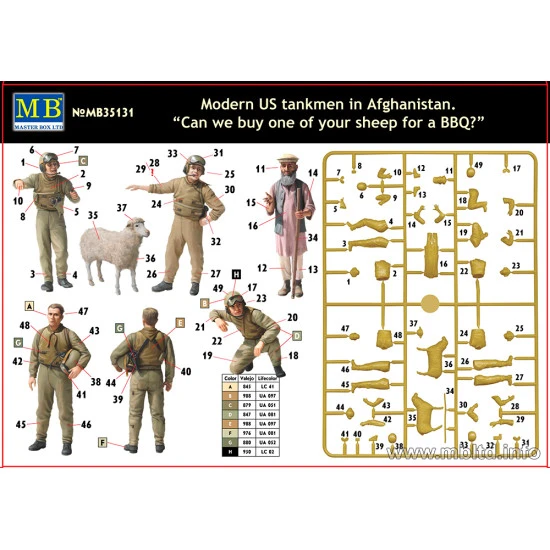 US tankmen in Afghanistan. 5 figures 1/35 Master Box 35131 US tankmen in Afghanistan. 5 figures 1/35 Master Box 35131