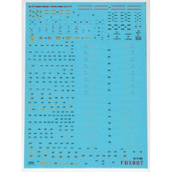 Foxbot 72-055T - 1/72 Decal & stencils Ukrainian Rooks Su-25 Ukrainian Air Forces