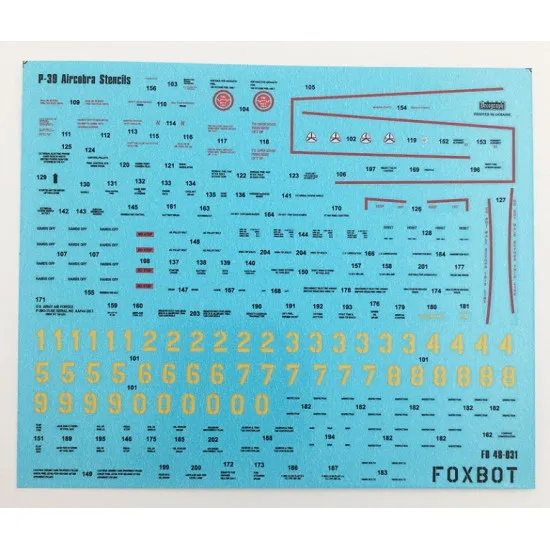 Foxbot 48-022 - 1/48 Red Snake: Soviet P-39 Airacobras and Stencils, Part 2
