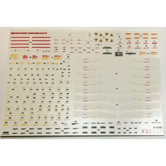 Us Stock Foxbot 48-066 - 1/48 Decal Technical Inscriptions On The Su-25 Digital Of The Uaf1