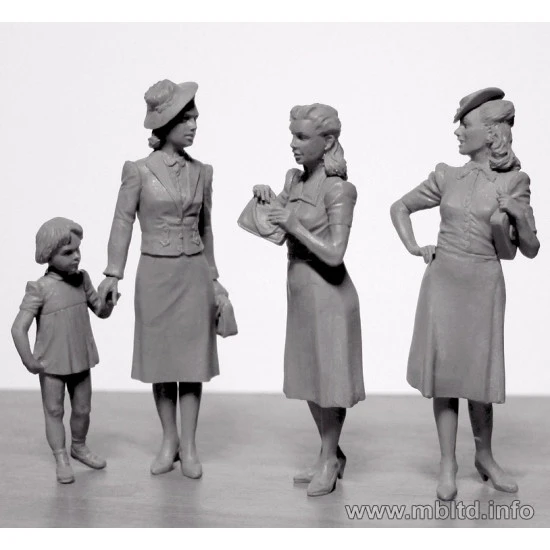 Women of WW II era 4 figures 1/35 Master Box 35148