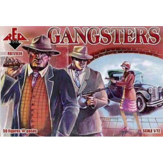 Red Box 72036 - 1/72 Gangsters, Modern Mini, scale plastic model Kit