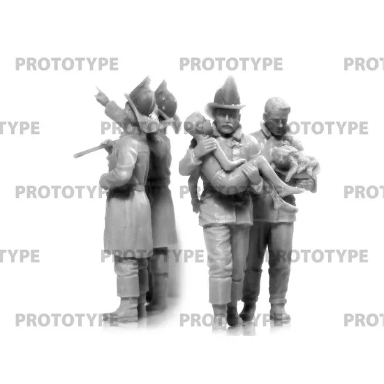 ICM 35622 - 1/35 American Fire Truck Crew (1910s) scale model kit