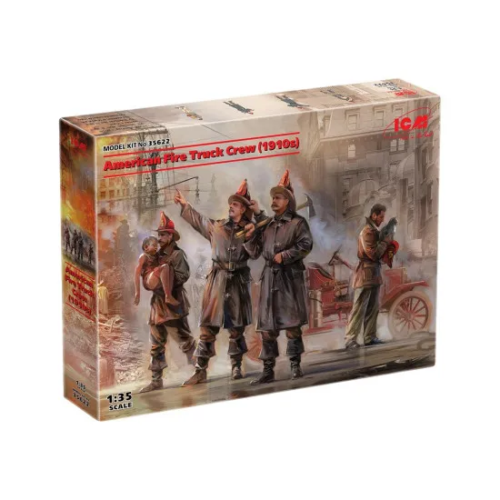 ICM 35622 - 1/35 American Fire Truck Crew (1910s) scale model kit