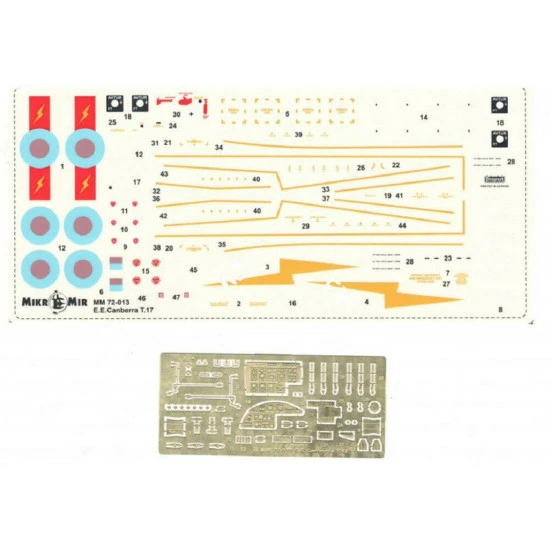 Mikro Mir 72-013 - 1/72 English Electric Canberra T.17 scale model kit