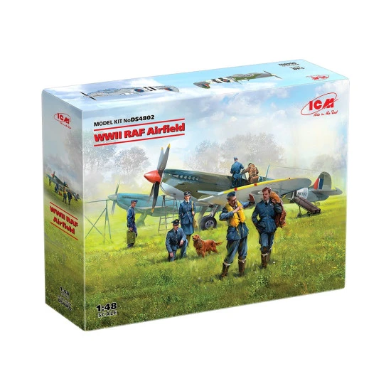 ICM DS4802 - 1/48 RAF Airfield WWII, 7 figures, scale model kit