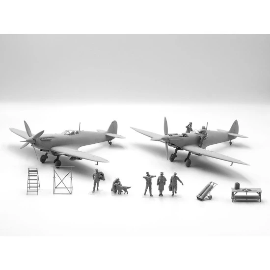 ICM DS4802 - 1/48 RAF Airfield WWII, 7 figures, scale model kit
