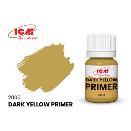 ICM 2006 Acrylic primer for prefabricated models, Dark Yellow, 17 ml
