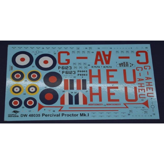 Dora Wings DW48035 - 1/48 Percival Proctor Mk.I, scale plastic model kit