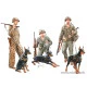 Dogs in service in the US Marine Corps, WW II era 3 figures 3 dogs 1/35 Master Box 35155