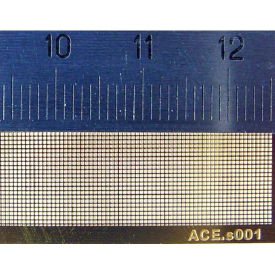 ACE-s001 - Straight mesh (cell 0.5x0.5) Photo-etched for modeling