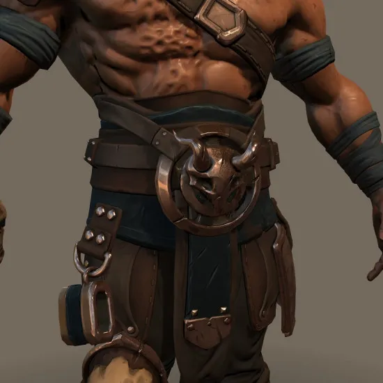 Dnepro Model DN3201 - 1/32 Barbarian Warrior Resin firure 54 mm