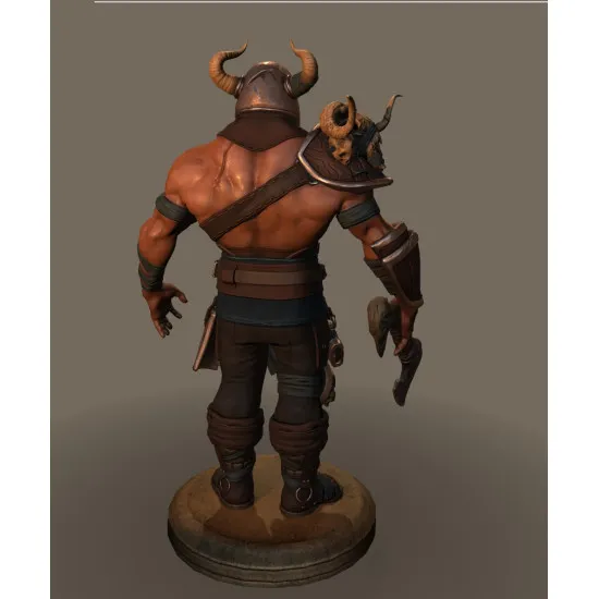 Dnepro Model DN3201 - 1/32 Barbarian Warrior Resin firure 54 mm