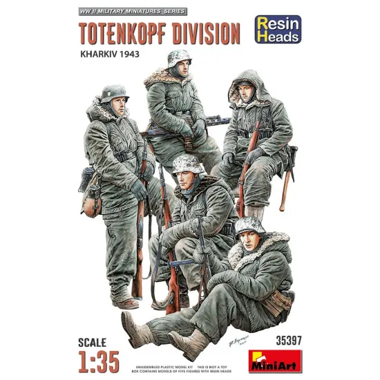 Miniart 35397 - 1/35 Totenkopf division. Kharkov 1943. Resin heads model