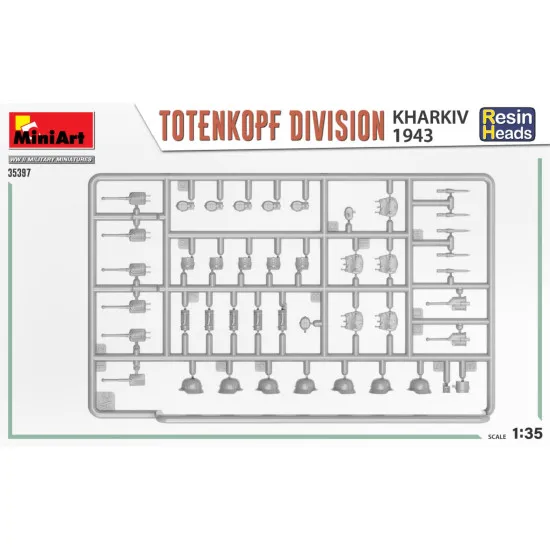 Miniart 35397 - 1/35 Totenkopf division. Kharkov 1943. Resin heads model