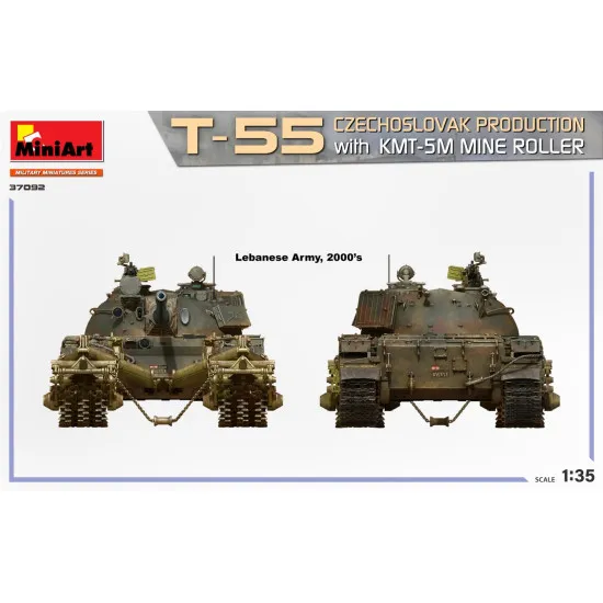 Miniart 37092 1/35 Tank T-55 with a mine sweep KMT-5M (Czechoslovak production)