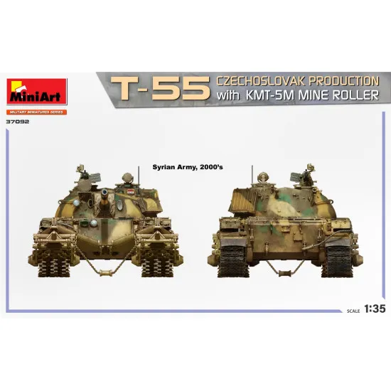Miniart 37092 1/35 Tank T-55 with a mine sweep KMT-5M (Czechoslovak production)
