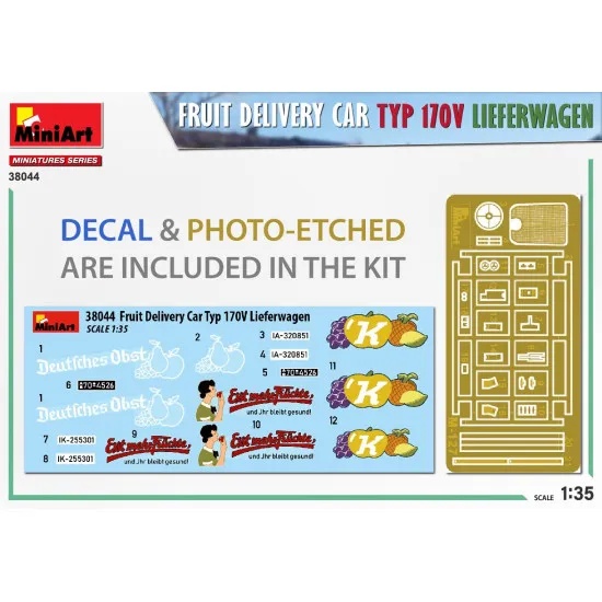 Miniart 38044 - 1/35 Fruit delivery van TYP 170V Lieferwagen, scale model