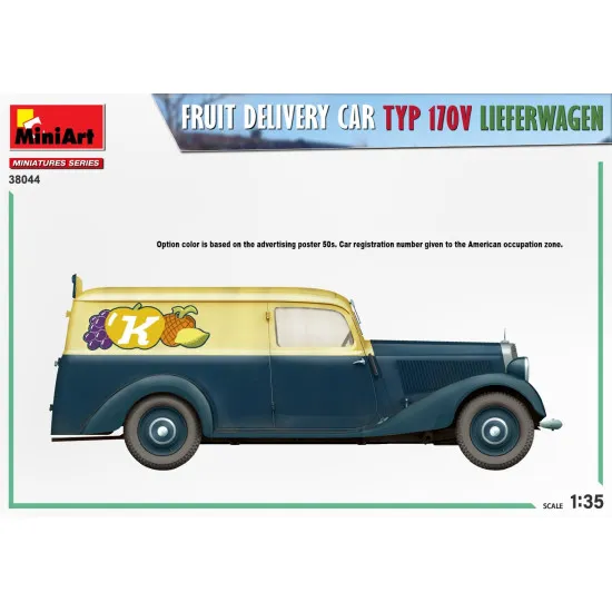 Miniart 38044 - 1/35 Fruit delivery van TYP 170V Lieferwagen, scale model