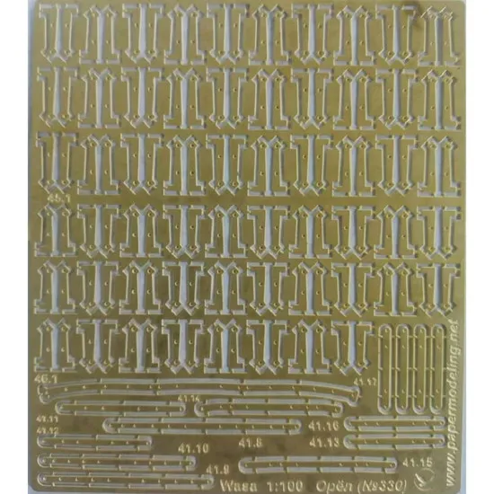 Photo-Etched for Orel 330/1 Battleship Wasa 1/100 Navy, Sweden, 1628