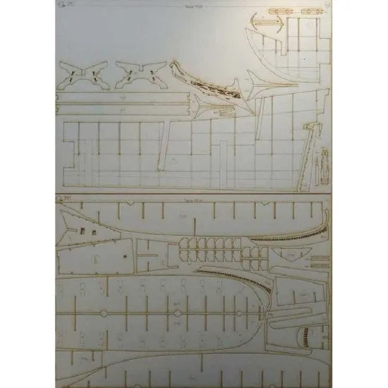 Laser Cutting for Orel 330/2 Battleship Wasa 1/100 Sweden, 1628, Military