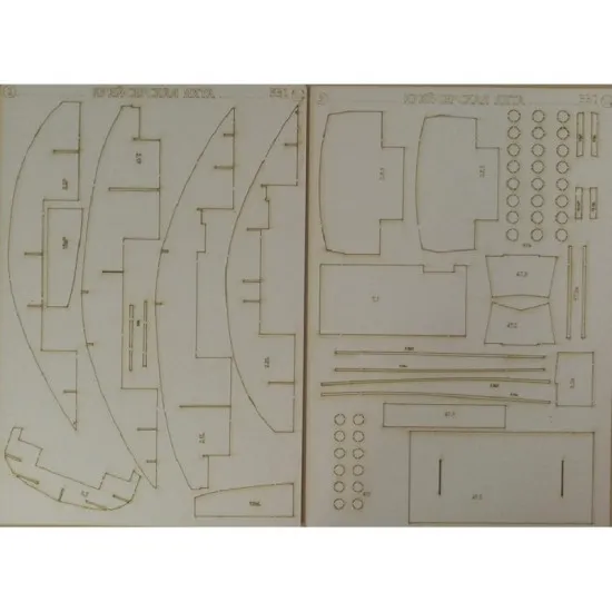 Laser Cutting for Orel 331/2 Cruising yacht 1/25 France, 1964, Civil navy