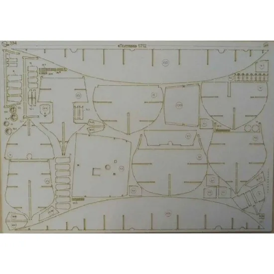 Laser Cutting for Orel 334/2 Battleship Poltava 1/100 Russia, 1712 Military