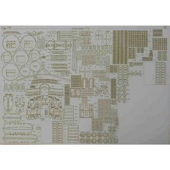 Laser Cutting for Orel 334/2 Battleship Poltava 1/100 Russia, 1712 Military