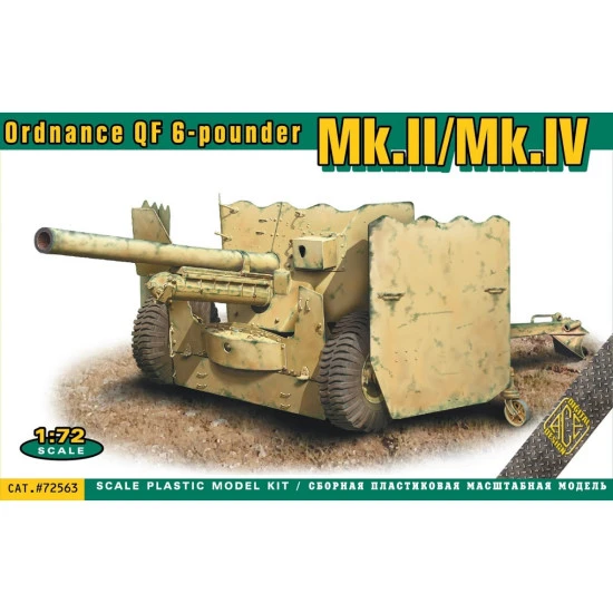 ACE 72563 - 1/72 Ordnance QF 6-pounder Mk.II/Mk.IV plastic model Kit