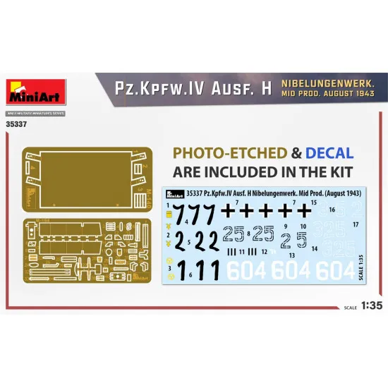 Miniart 35337 - 1/35 Pz.Kpfw.IV Ausf. H Nibelungenwerk (Medium Production), 1943