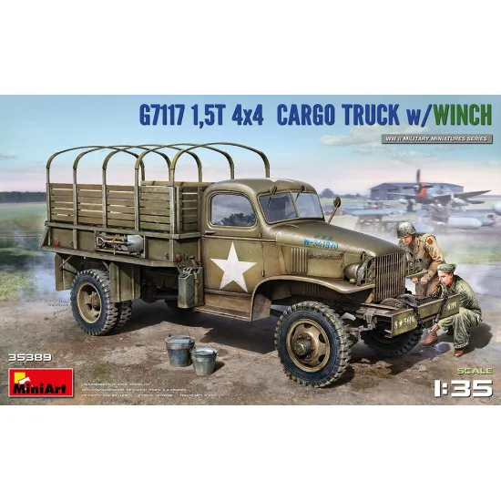 Miniart 35389 - 1/35 G7117 1.5T 4x4 CARGO TRUCK w/WINCH, scale plastic model kit